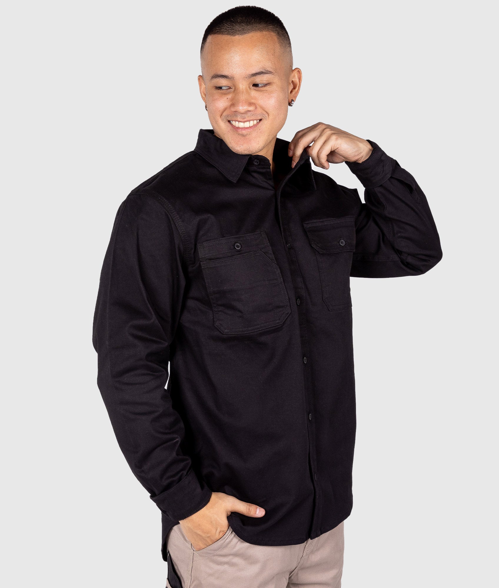 Long Sleeve Work Shirt - Black – Hardtuned