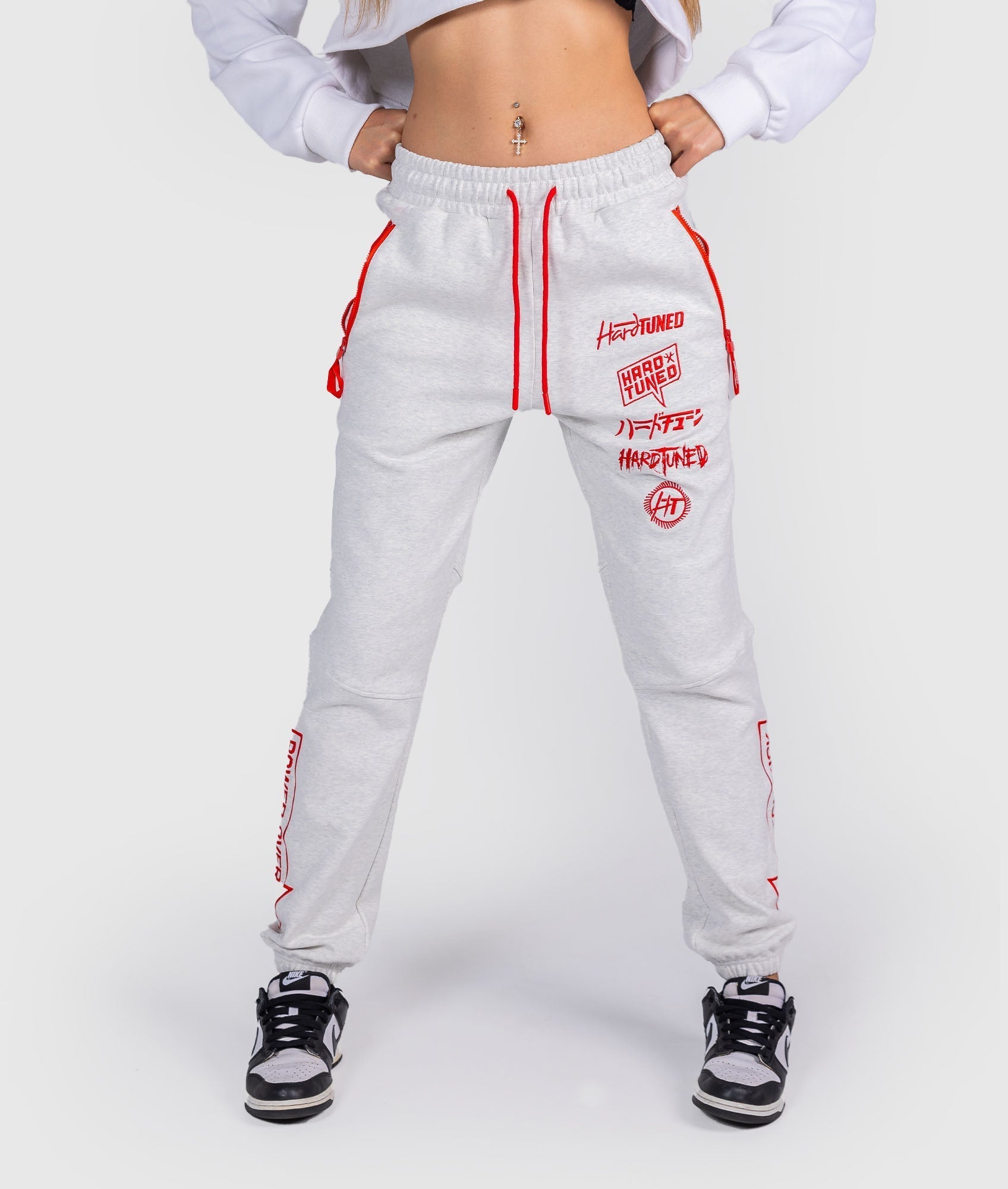 Women's Clutch Kick P1 Fleece Track Pants - White – Hardtuned