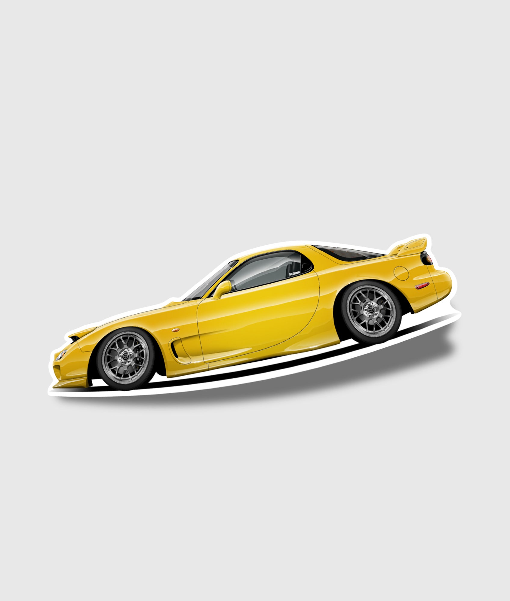 Mazda FD RX7 Sticker - Yellow
