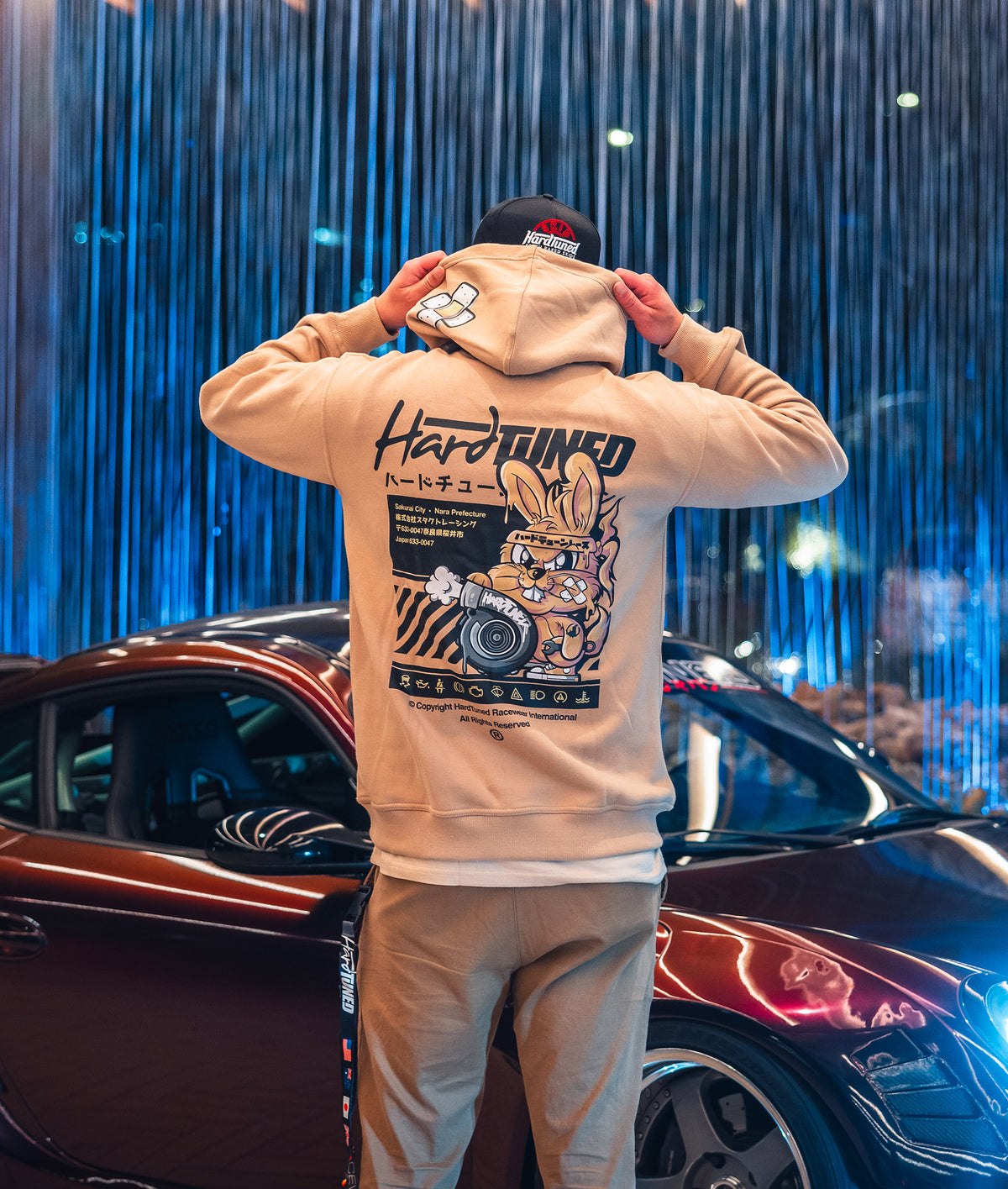 Turbo Bunny Hoodie - Tan - Hardtuned