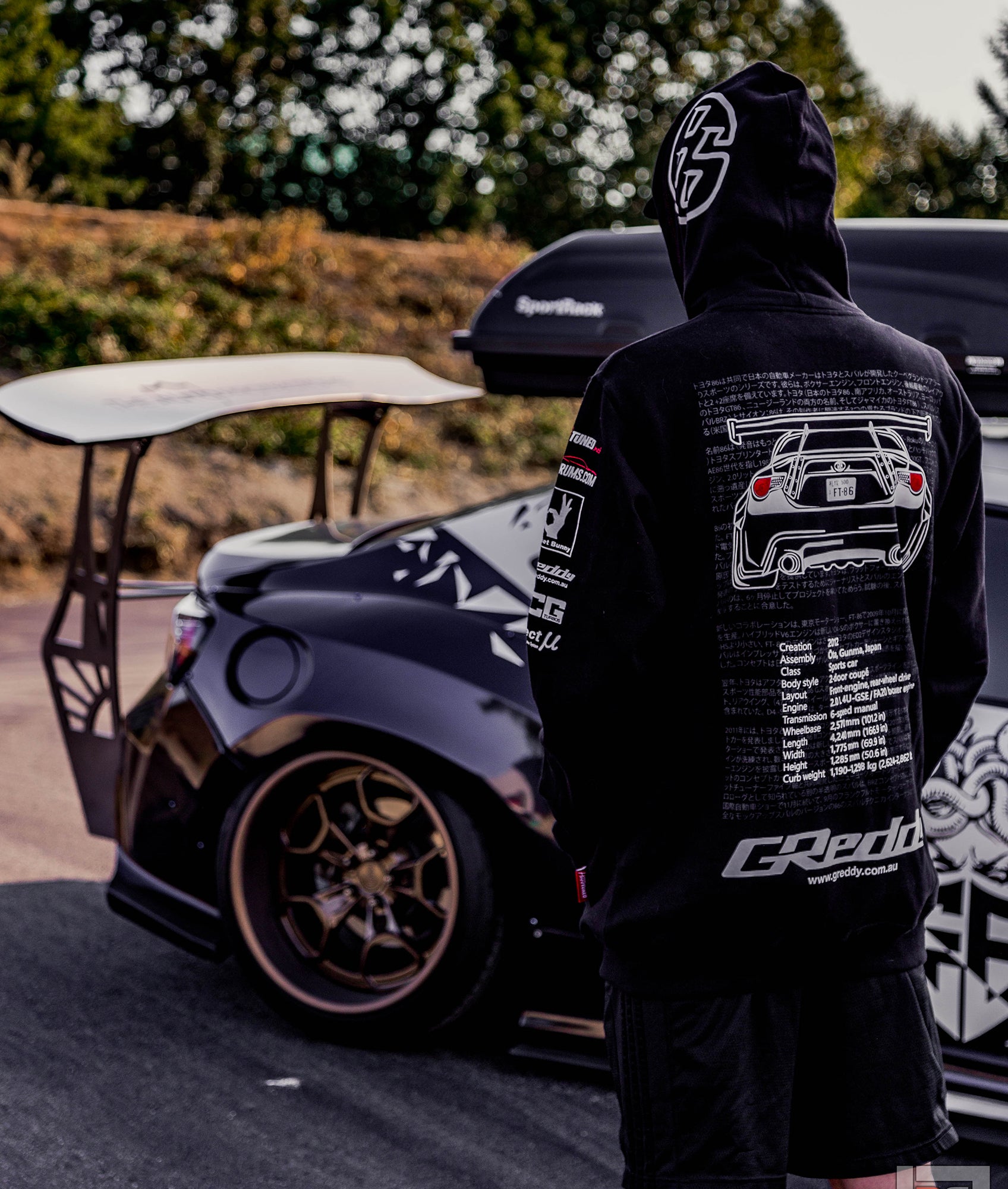 TJBB フーディー Toyota GT86 / Scion FRS / Subaru BRZ Womens Hoodie – Hardtuned