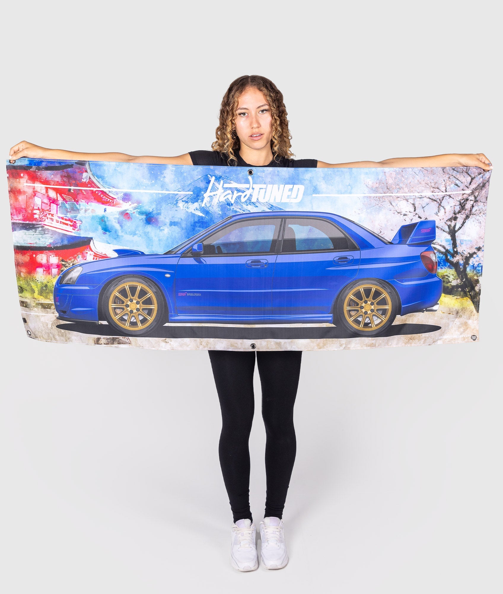 Subaru WRX STI Blobeye Garage Flag - Hardtuned