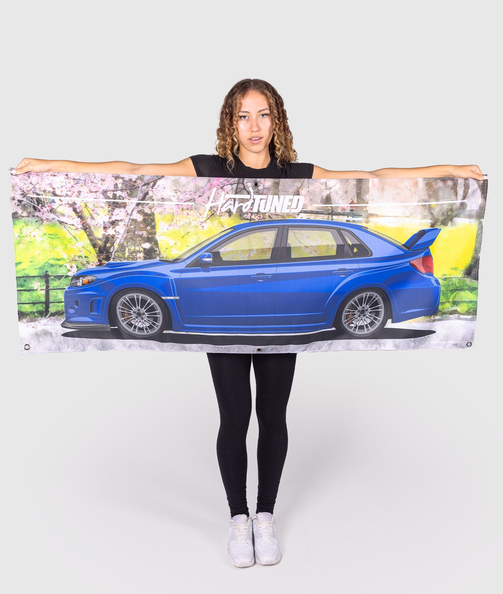 Subaru WRX STI GV Garage Flag - Hardtuned