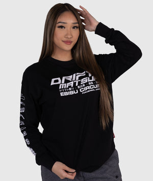 Womens Drift Matsuri Track Tee - Black - Hardtuned