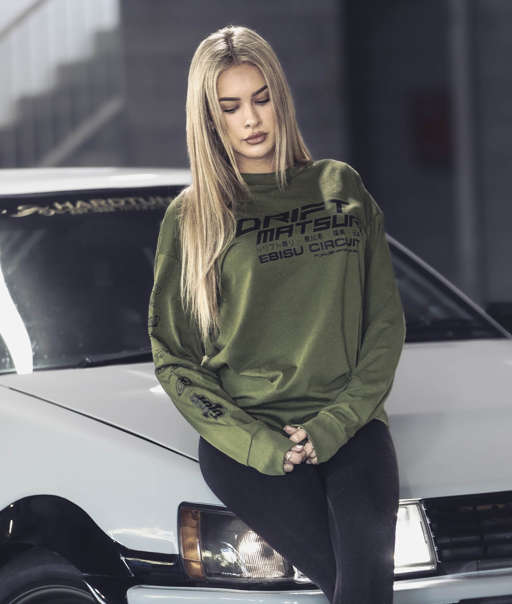 Womens Drift Matsuri Track Tee - Khaki - Hardtuned