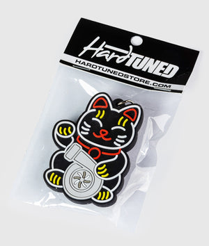 Black Kitty Rubber Key Ring - Hardtuned