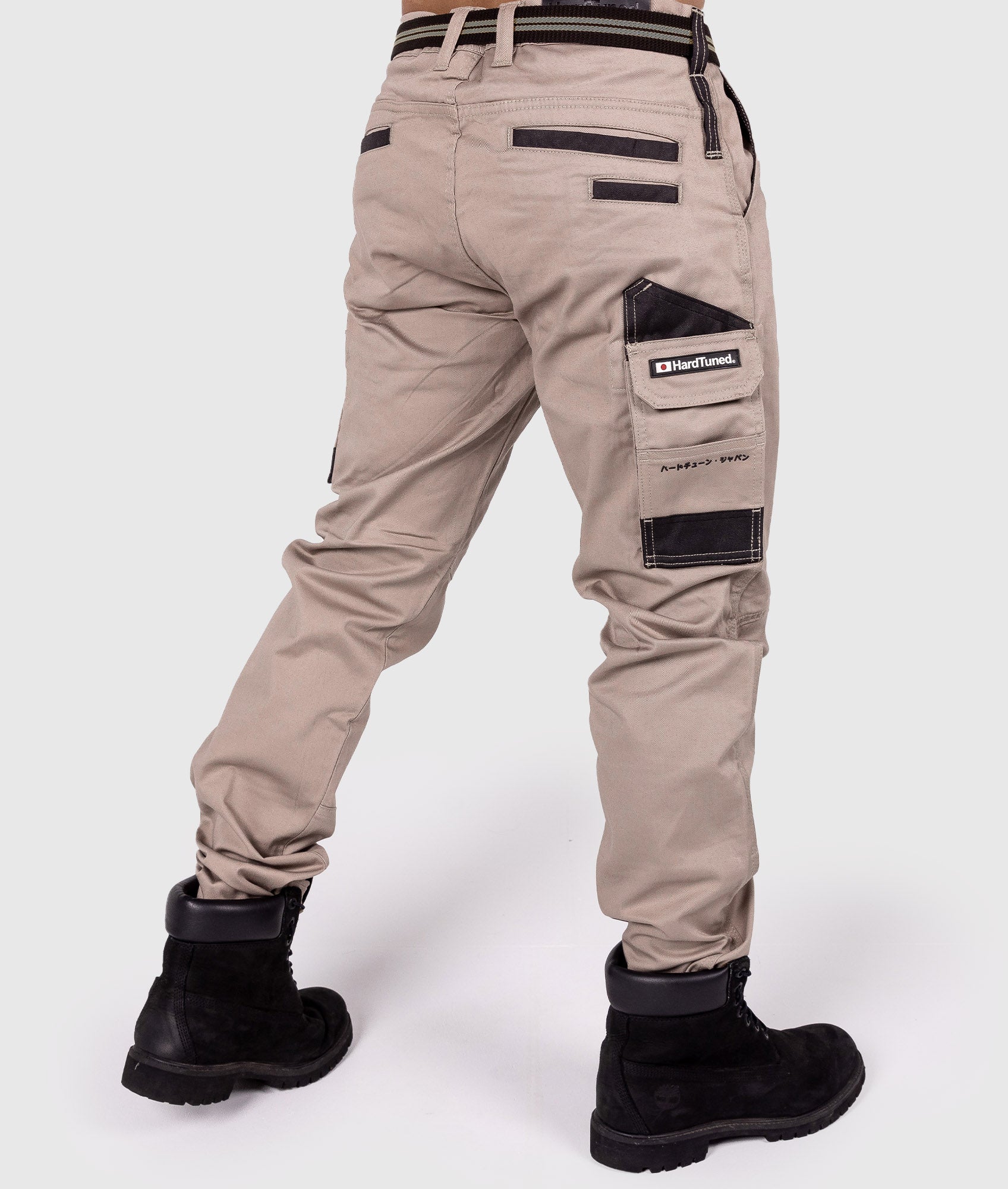 Cargo Trousers With Cuffed Bottoms Beige