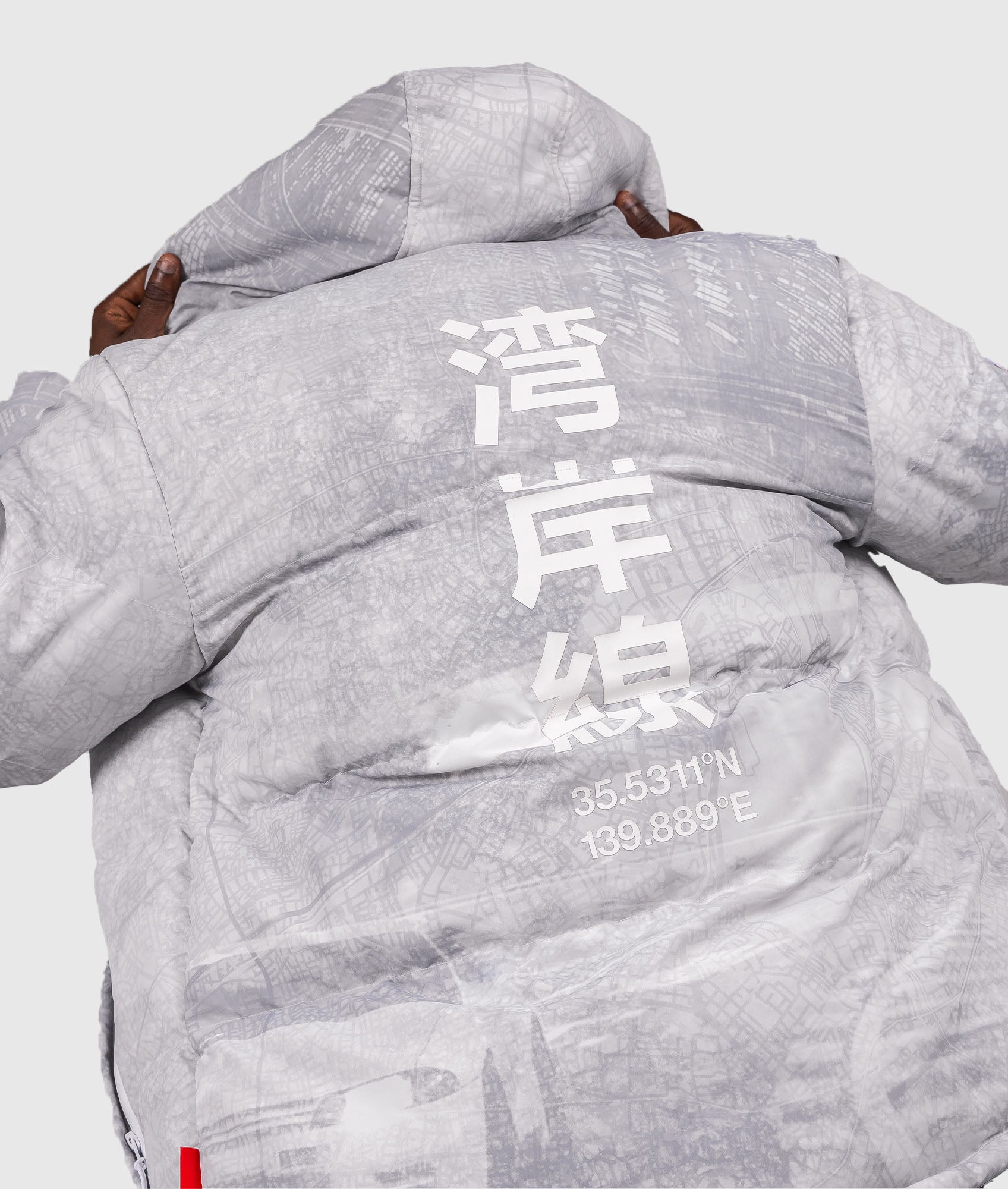 Mens Shuto White Puffer Jacket - Hardtuned Mens Shuto White Puffer Jacket - Hardtuned
