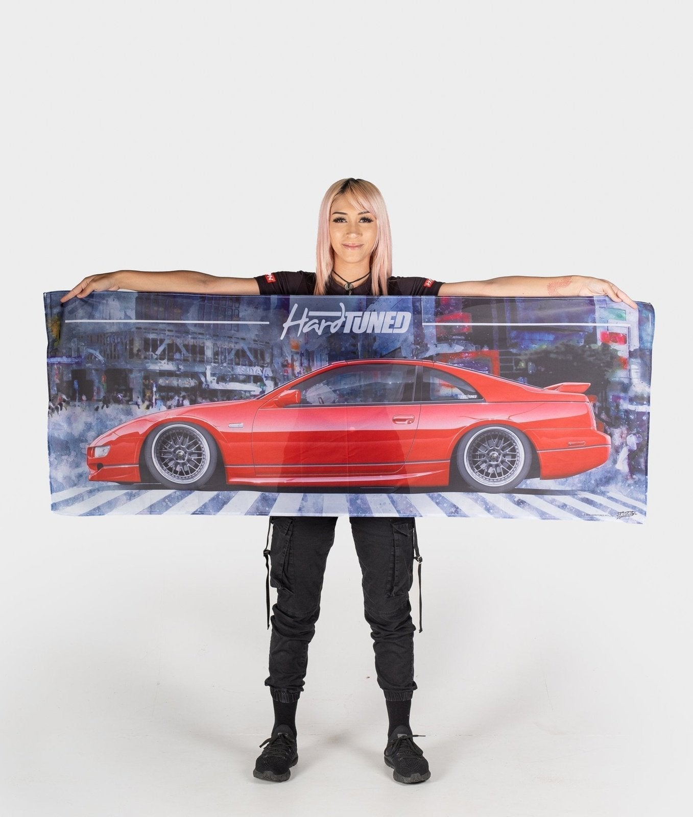 送料無料キャンペーン Nissan 300ZX Garage Flag - Hardtuned アンティーク雑貨