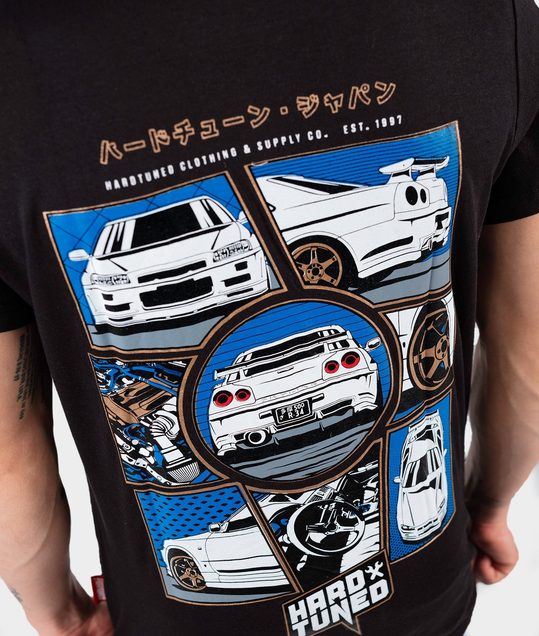 Nissan R34 GTR Fragment Tee – Hardtuned
