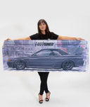 Nissan Skyline R32 GTR Garage Flag - Hardtuned
