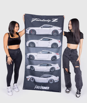 Nissan Z Generations Garage Flag - Hardtuned