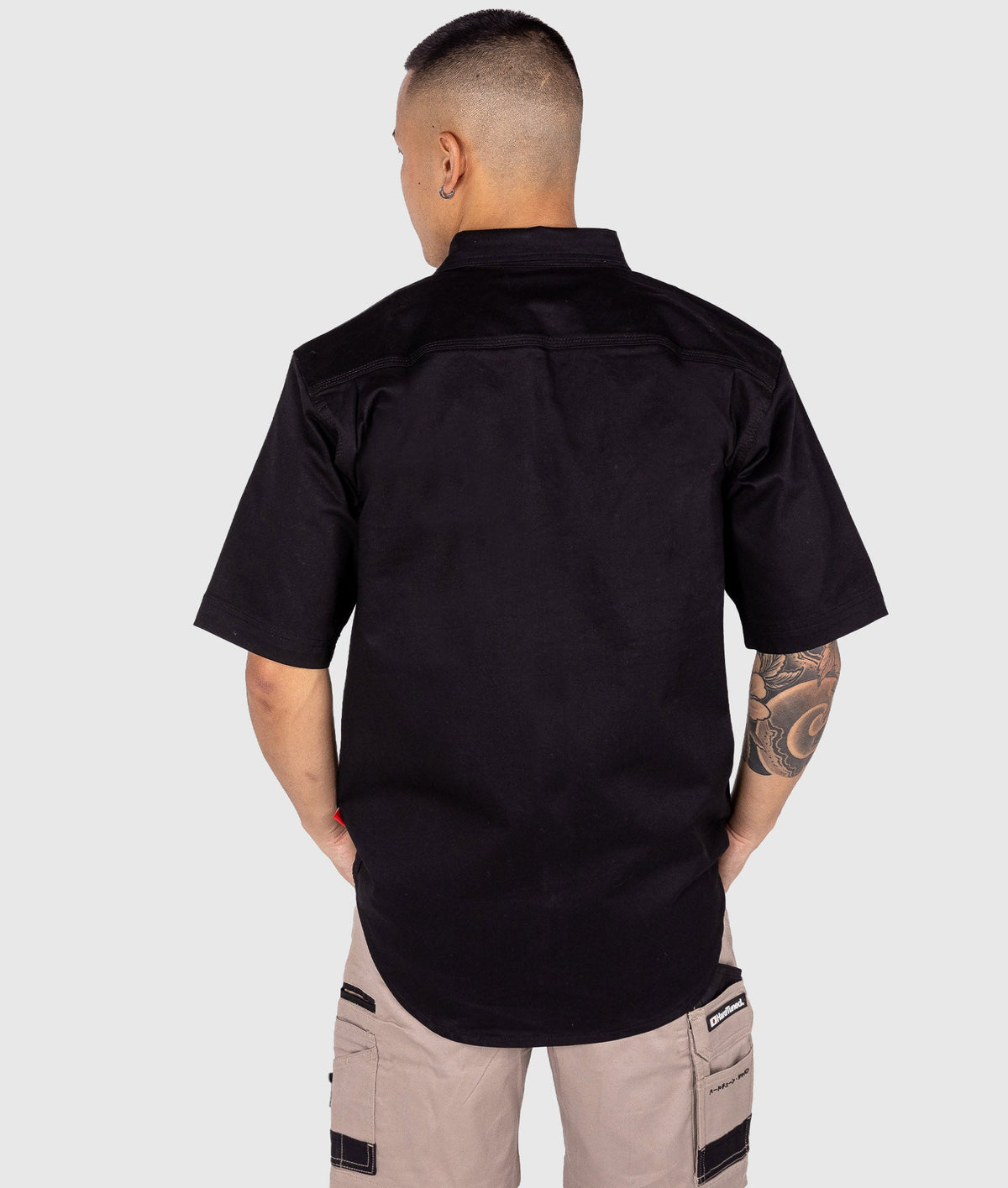 ロンハーマン ArmyShortSleeve Shirt 黒ワークシャツ半袖 ロンハーマン 新品ArmyShortSleeve Shirt 黒ワークシャツ半袖
