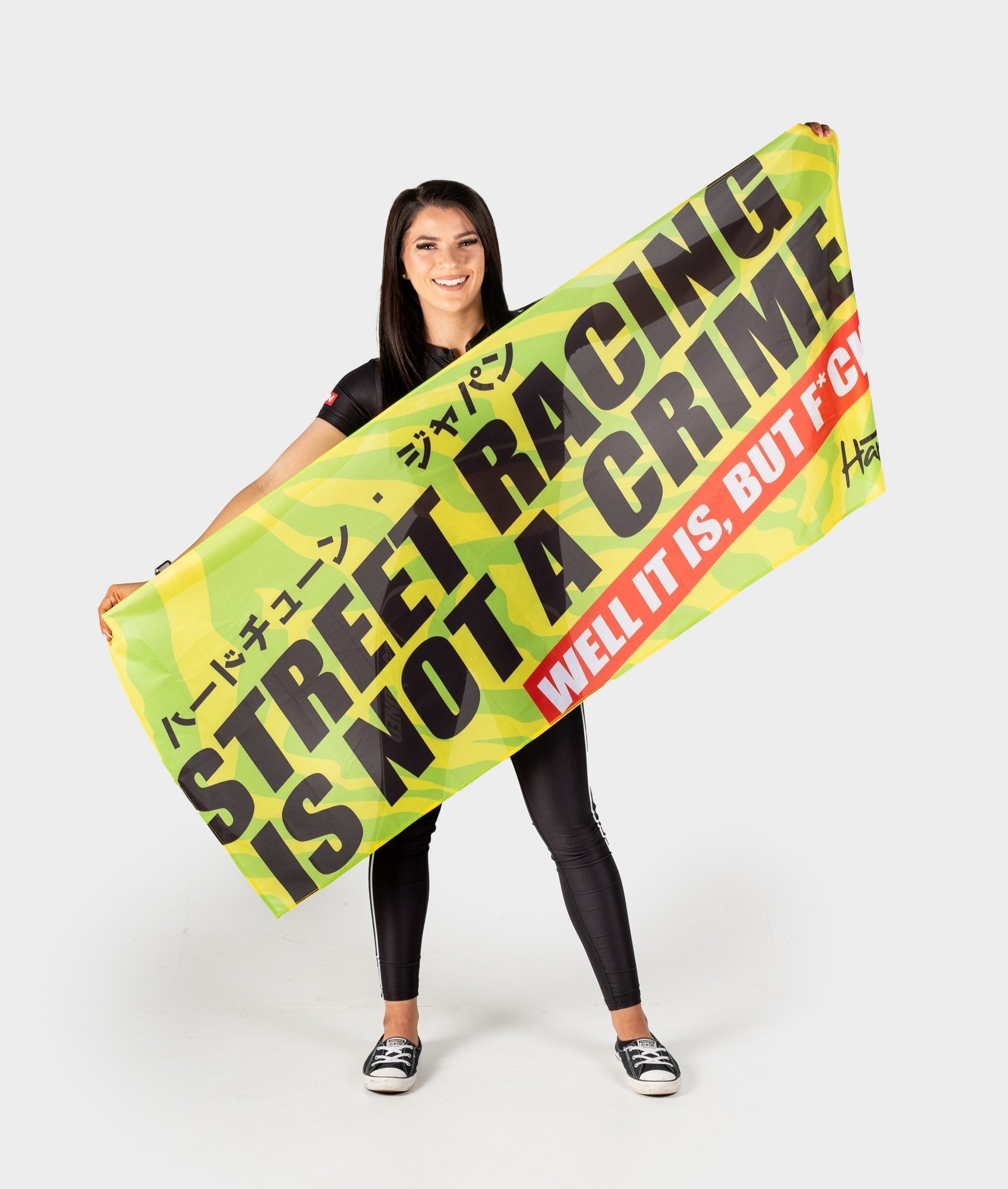 Street Car Racing Flagger Street Racing Garage Flag - Hardtuned