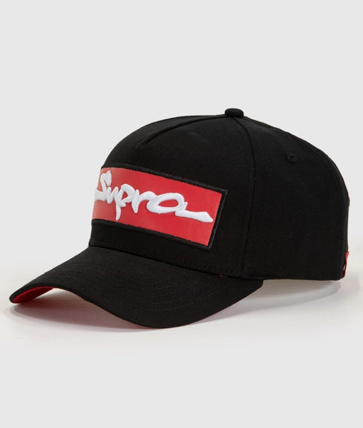 Supra Snapback Hat - Blue, Adjustable 7-Position Snap Closure, Embroidered Eyelets
