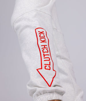 Women's Clutch Kick P1 Fleece Track Pants - White - Hardtuned
