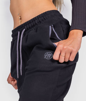 Women's Katakana P1 Fleece Track Pants - Black - Hardtuned