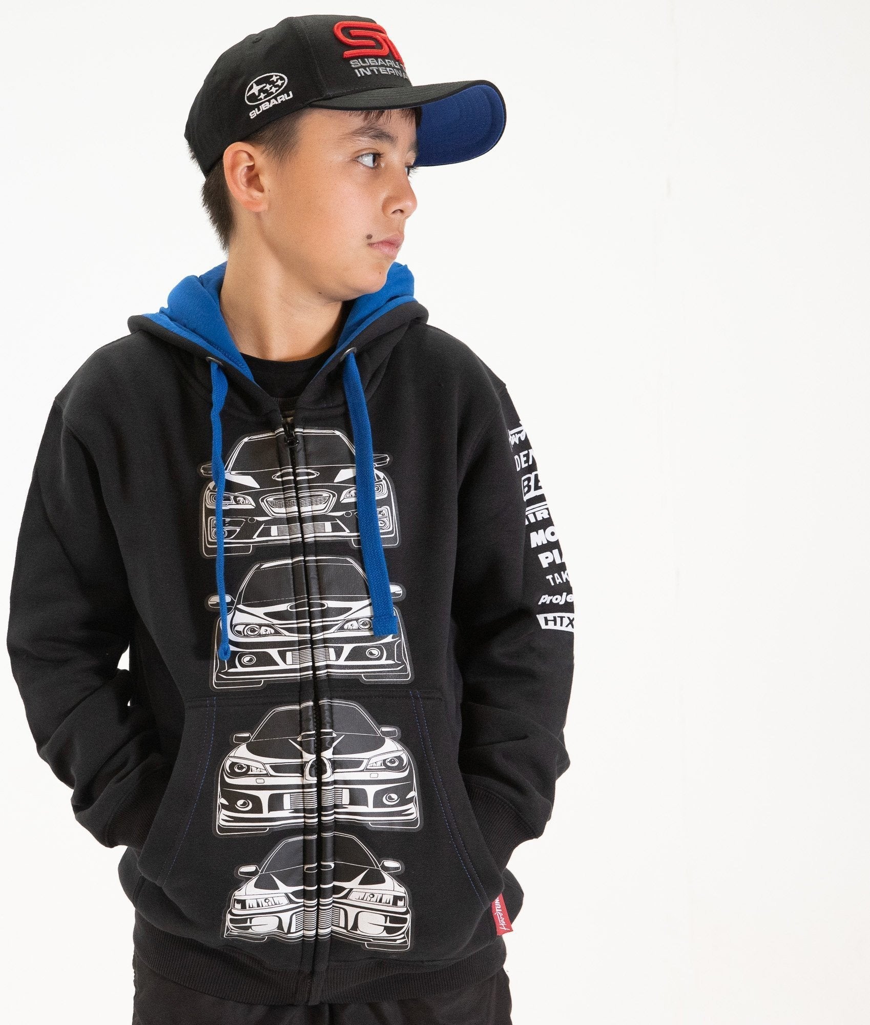 【福袋セール】 Youth Subaru WRX STi Hoodie - Hardtuned 帽子